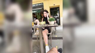 NSFW TikTok: @thatirishgirlclaudia flashing panties coffe store #4