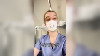 NSFW TikTok: Nurse leg spread shaved pussy @itsjustacna Sarah♥️♥️♥️♥️ #2