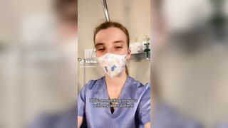 NSFW TikTok: Nurse leg spread shaved pussy @itsjustacna Sarah♥️♥️♥️♥️ #3