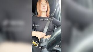 NSFW TikTok: @hiking_buff No bra driving car #1