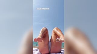 NSFW TikTok: Bikini beach yoga @yogagurll12 Ally #4