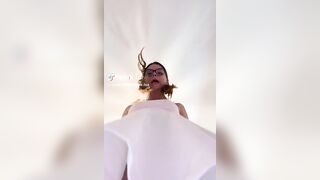 NSFW TikTok: accountant.work.isa camera sitting upskirt dress hot girl #3