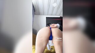 NSFW TikTok: Bend over gstring teasing pussy lips @hannaroldan7 soyhanna♥️♥️ #4