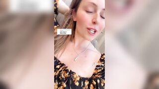 NSFW TikTok: Hot blonde teasing panties leg spread upskirt @jennflixx JennFlixx #4