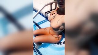 Sexy TikTok Girls: Nice pool view #4