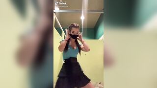 Sexy TikTok Girls: Avoiding work in the bathroom #2