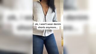a big butt have to wear denim shorts?