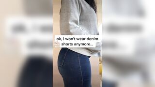 Sexy TikTok Girls: a big butt have to wear denim shorts? #2