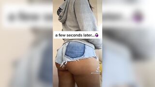 Sexy TikTok Girls: a big butt have to wear denim shorts? #3