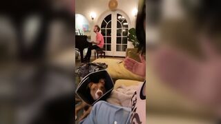 Billie Eilish slapping her big natural tits