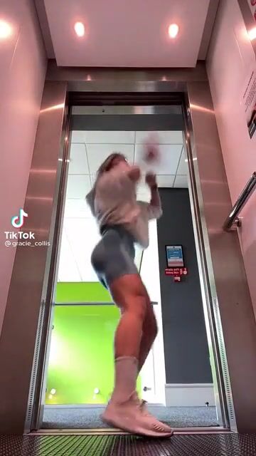Elevator dance but with biker shorts