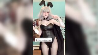 Sexy TikTok Girls: Thot in a bunny costume #2