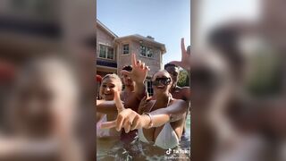 Sexy TikTok Girls: Big white bikini or big titties in a small white bikini #4