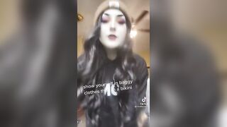 Sexy TikTok Girls: Big titty goth girlfriend. #3