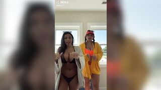 Sexy TikTok Girls: Big tits and a bikini= a good video! #2