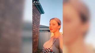 Sexy TikTok Girls: Huge tits out for golden hour #1