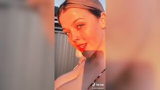 Sexy TikTok Girls: Huge tits out for golden hour #4