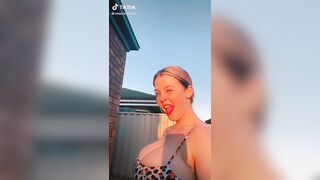 Sexy TikTok Girls: Huge tits out for golden hour #2