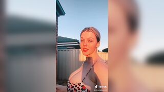 Sexy TikTok Girls: Huge tits out for golden hour #3