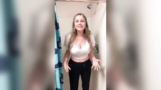 White t-shirt in the shower