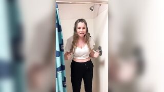 Sexy TikTok Girls: White t-shirt in the shower #4