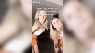 Sexy TikTok Girls: White and orange #1