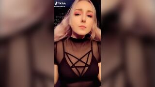 Sexy TikTok Girls: Big fan of the leather skirt #1