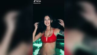 Sexy TikTok Girls: Red V-cut #1