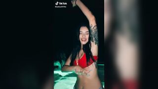 Sexy TikTok Girls: Red V-cut #2