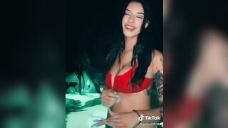 Sexy TikTok Girls: Red V-cut #3