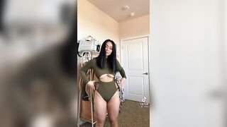 Sexy TikTok Girls: Can you imagine sliding in through the slit? #3