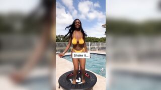 Sexy TikTok Girls: Jumping on a trampoline #3