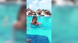 Sexy TikTok Girls: 2 hot Asian BFF in a pool #3